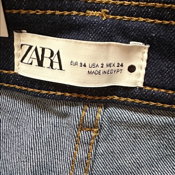 Zara The Patch Pocket Marine Jeans Size 2 - Picture 7 of 11